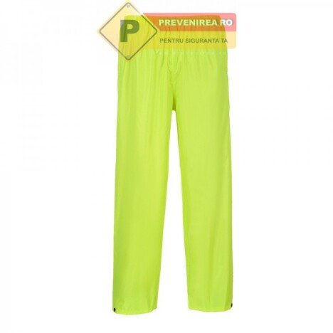 Pantalon galben impermeabil pentru protectie